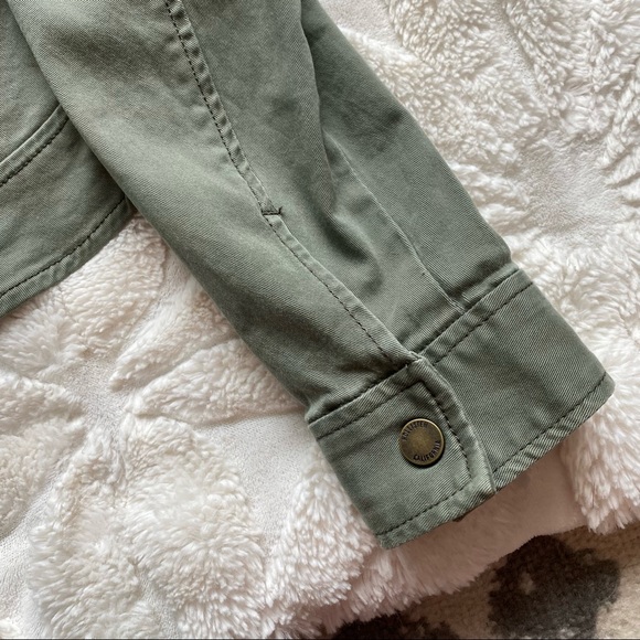 Hollister Green Button Up Utility Jacket Women’s Size Medium - Picture 5 of 11